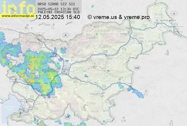 Radarska karta padavin