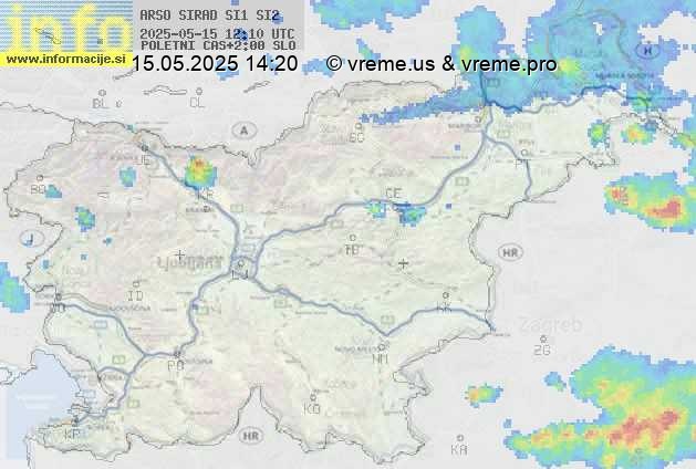 Radarska karta padavin