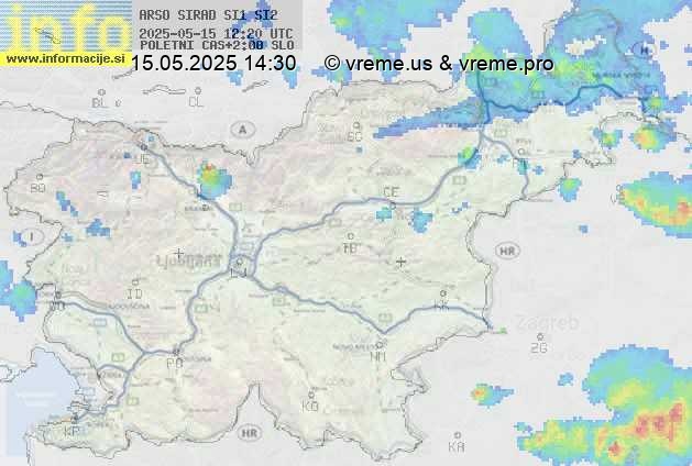 Radarska karta padavin