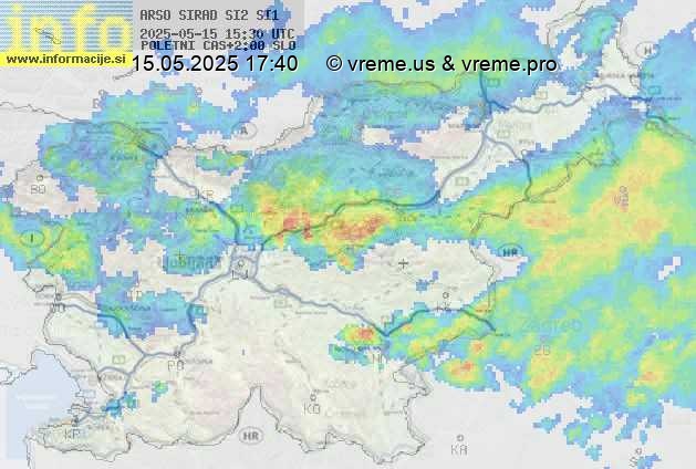 Radarska karta padavin