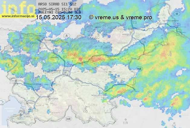 Radarska karta padavin
