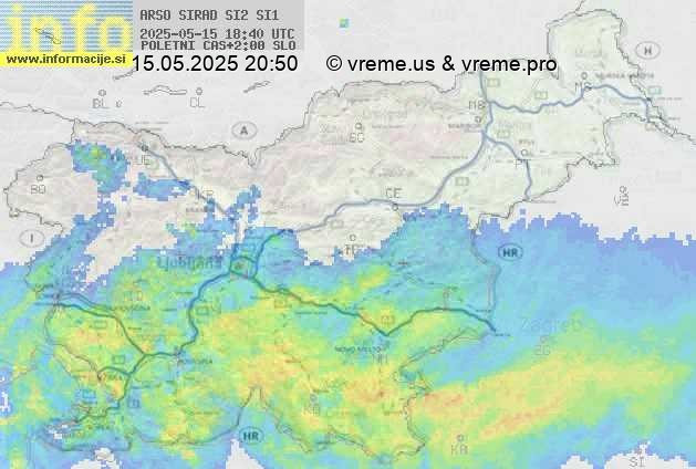 Radarska karta padavin