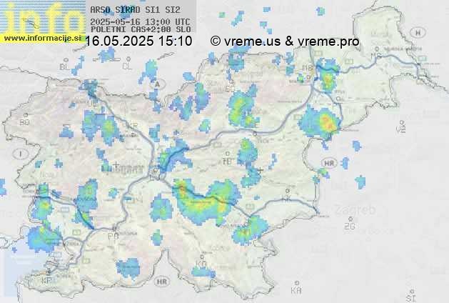 Radarska karta padavin