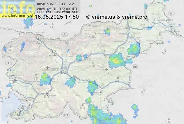 Radarska karta padavin