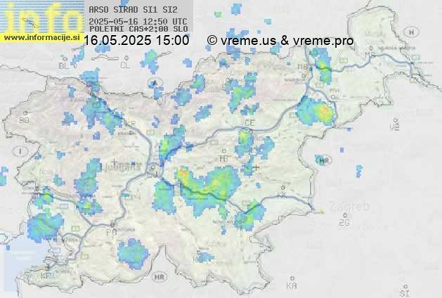 Radarska karta padavin