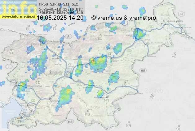 Radarska karta padavin