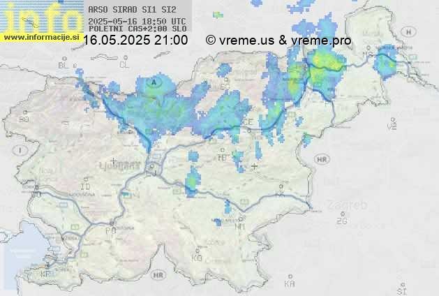 Radarska karta padavin