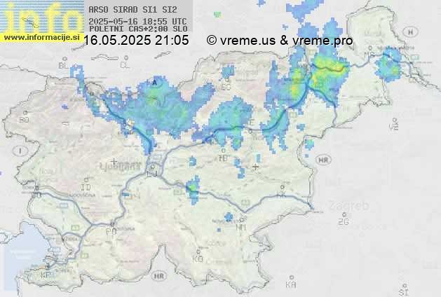 Radarska karta padavin