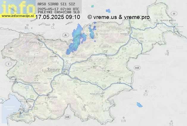 Radarska karta padavin