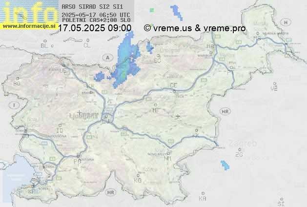 Radarska karta padavin