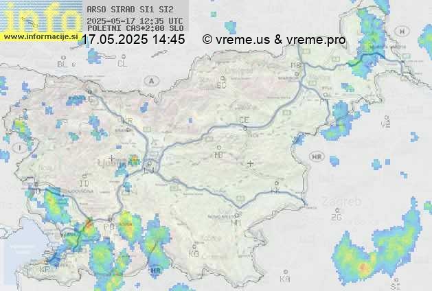 Radarska karta padavin
