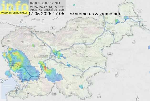 Radarska karta padavin