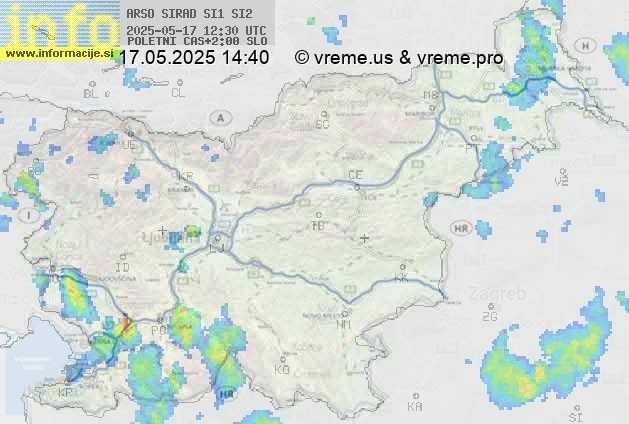 Radarska karta padavin