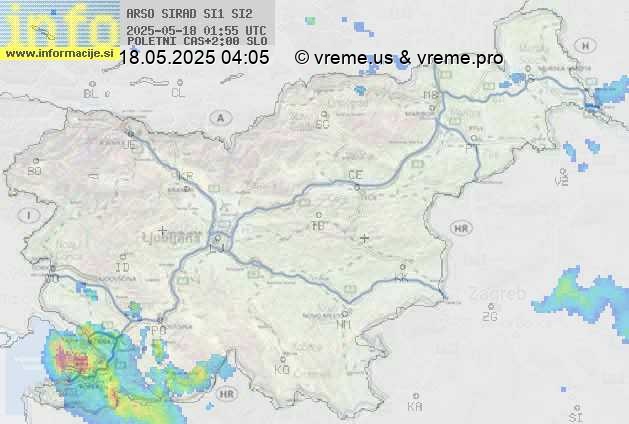 Radarska karta padavin