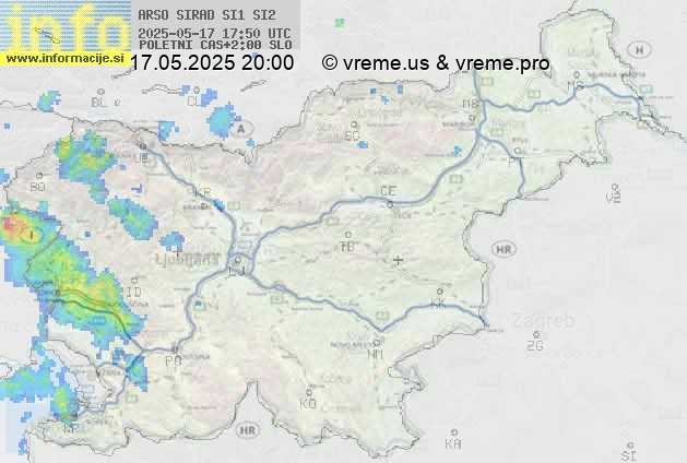 Radarska karta padavin