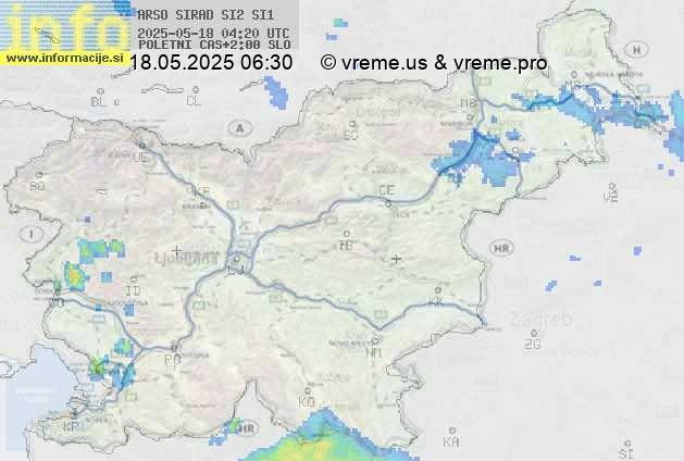 Radarska karta padavin