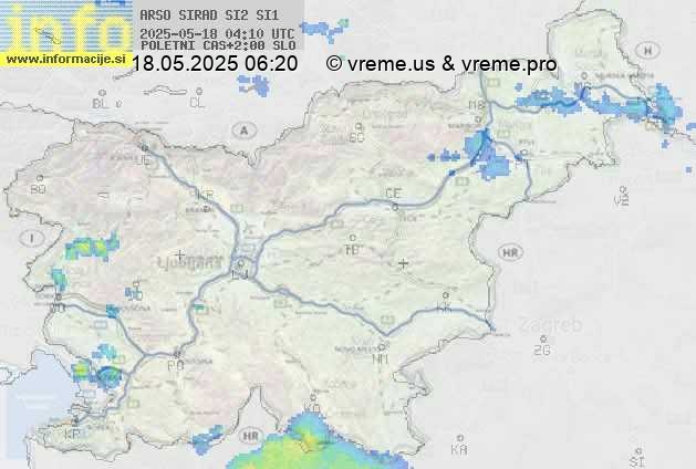Radarska karta padavin