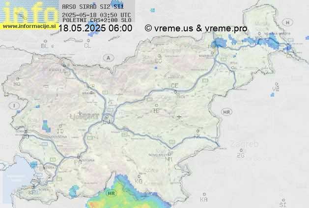 Radarska karta padavin