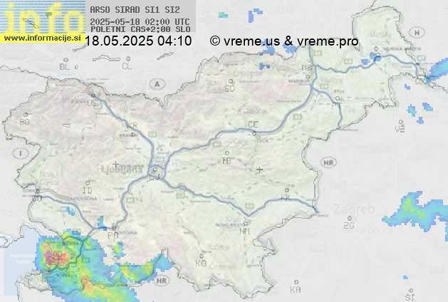 Radarska karta padavin