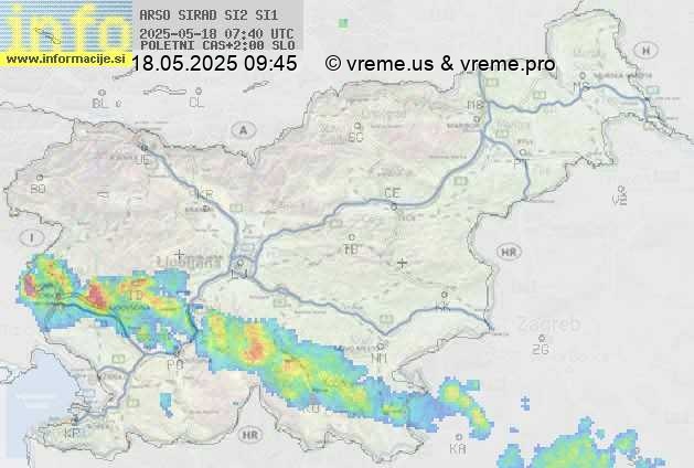 Radarska karta padavin