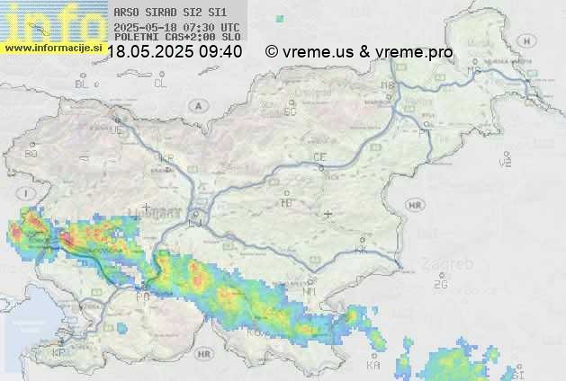 Radarska karta padavin