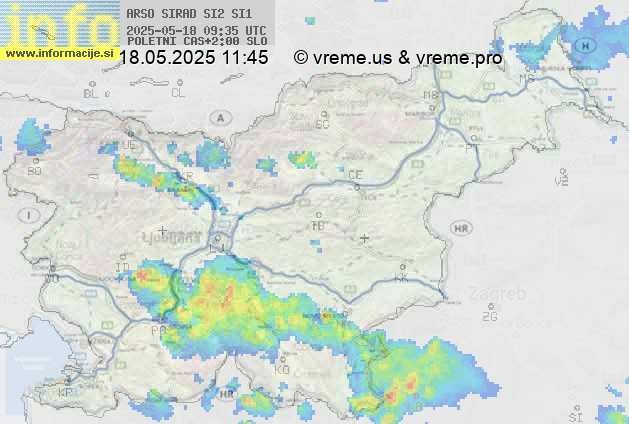Radarska karta padavin