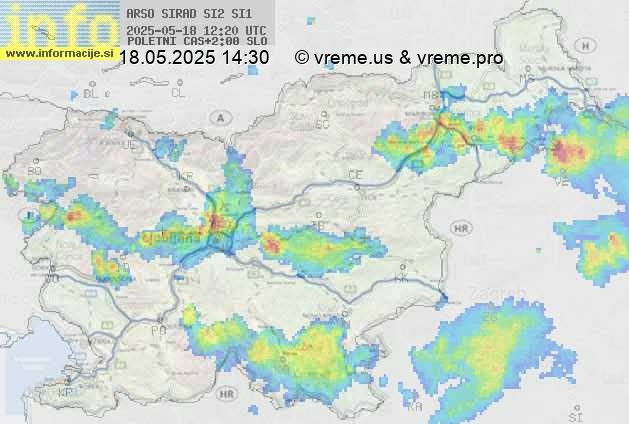 Radarska karta padavin