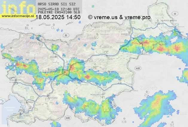 Radarska karta padavin