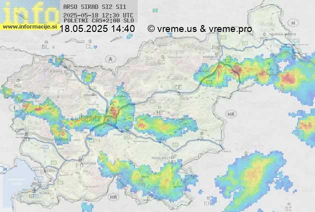 Radarska karta padavin