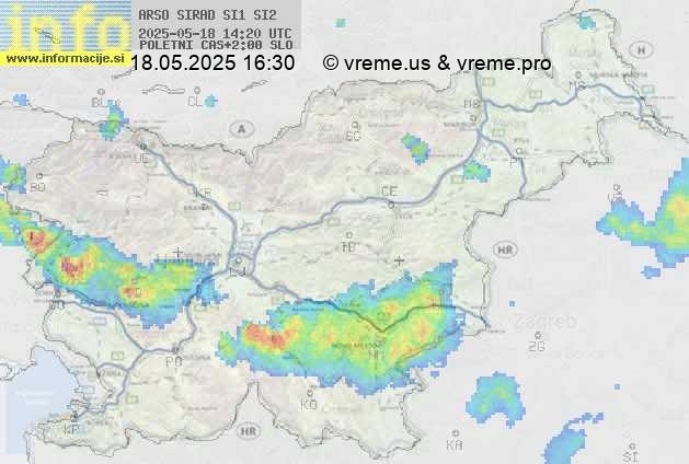 Radarska karta padavin