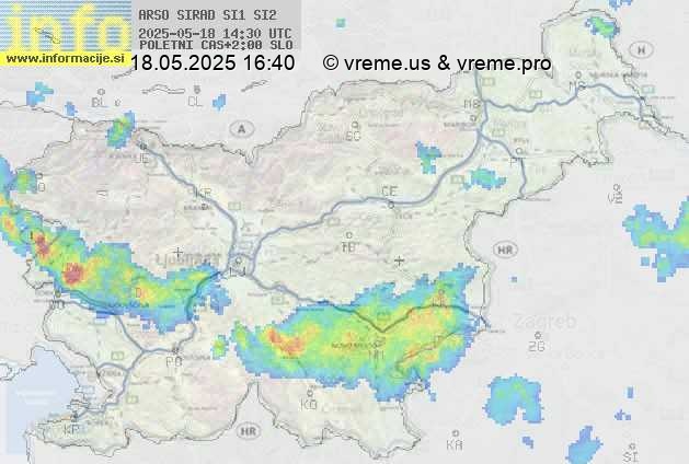 Radarska karta padavin