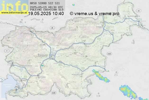 Radarska karta padavin