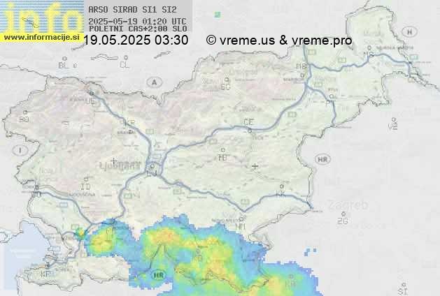 Radarska karta padavin