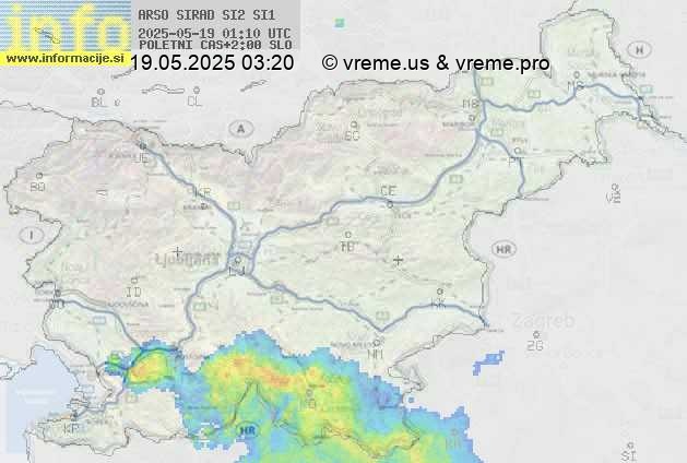 Radarska karta padavin
