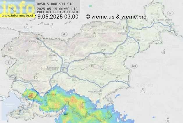 Radarska karta padavin