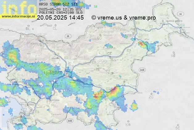 Radarska karta padavin