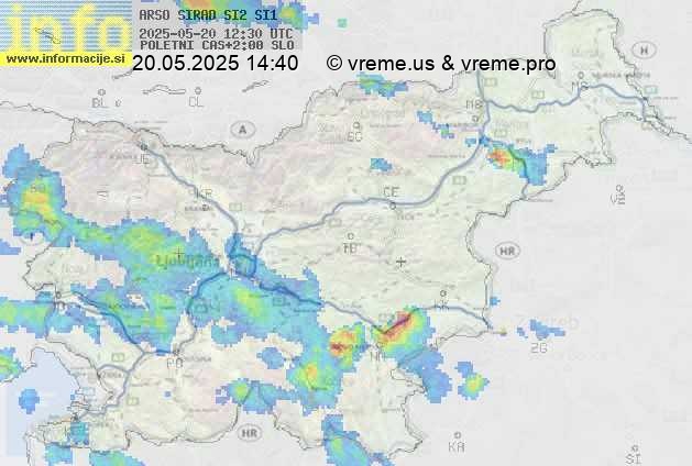 Radarska karta padavin