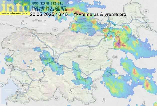 Radarska karta padavin