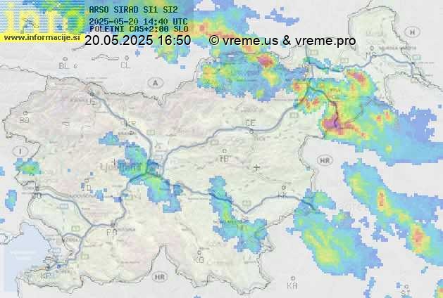 Radarska karta padavin
