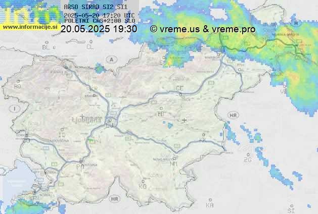 Radarska karta padavin