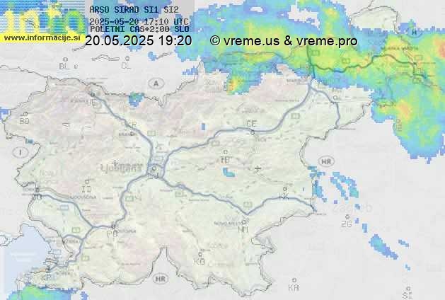 Radarska karta padavin