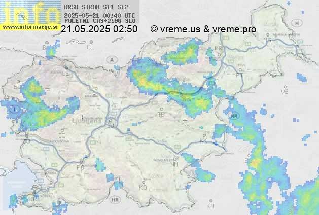 Radarska karta padavin