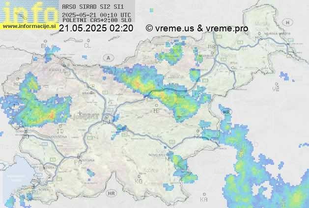 Radarska karta padavin