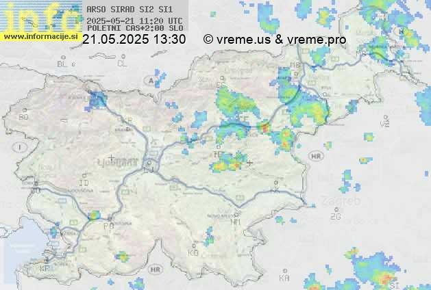 Radarska karta padavin