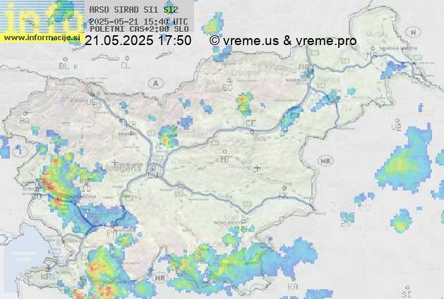 Radarska karta padavin