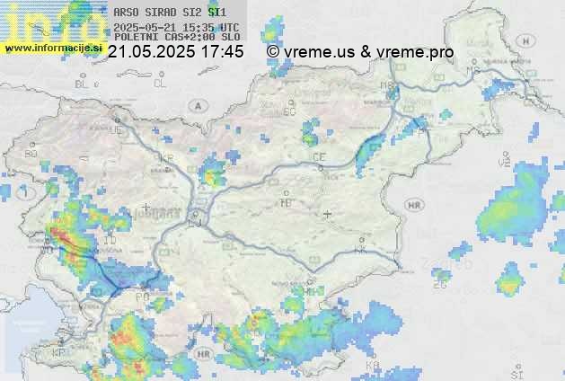 Radarska karta padavin
