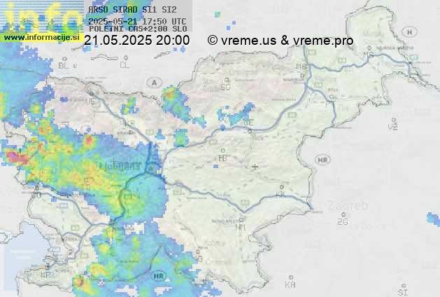 Radarska karta padavin