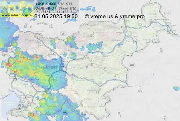 Radarska karta padavin