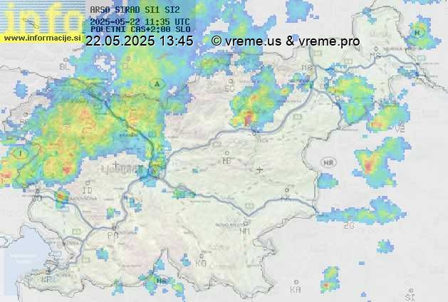 Radarska karta padavin