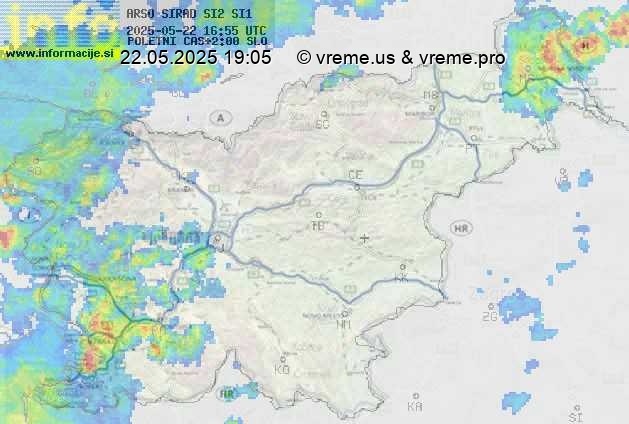 Radarska karta padavin